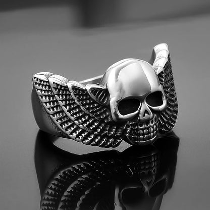 Angel Rider Skull Ring