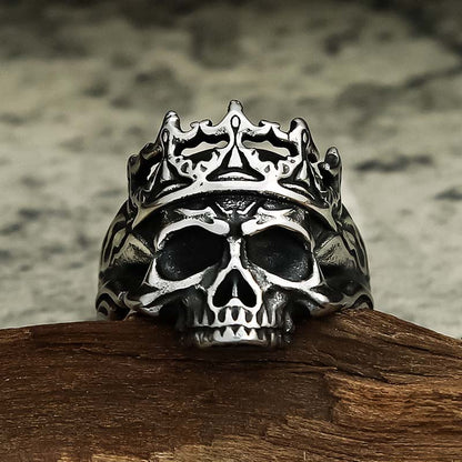 Crowned Reaper Skull Ring