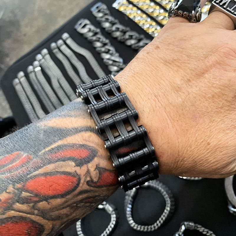 Black Tripple Chain Bracelet