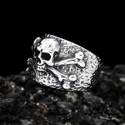 Crossbones Pirate Skull Ring