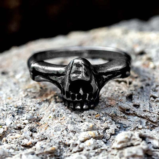 Minimalist Rebel Skull Ring