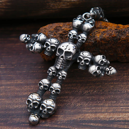 Motorcycle Rider Skull Necklace