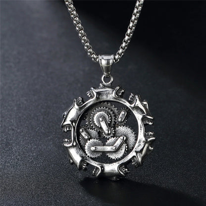 Mechanical Skull Necklace