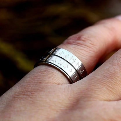 Double Viking Runes Ring