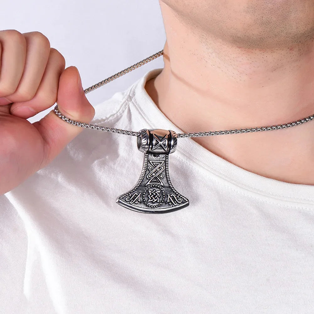 Viking Axe Celtic Necklace