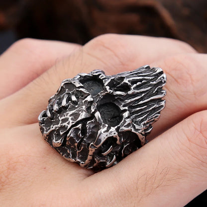 Black Satanic Skull Ring