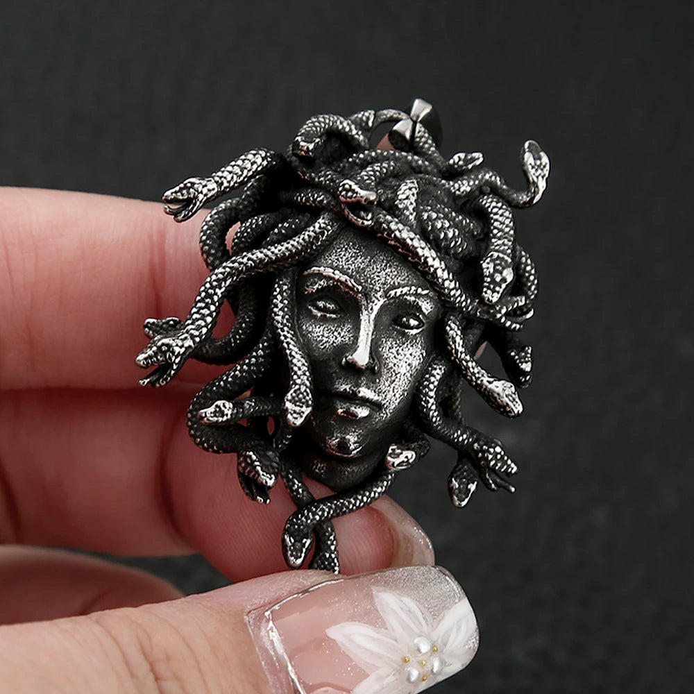 Medusa Snake Pendant Necklace