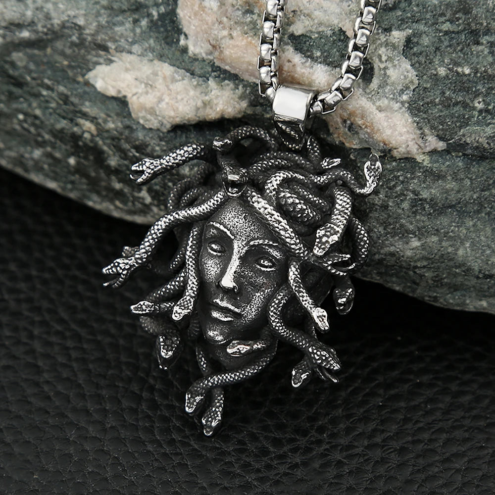 Medusa Snake Pendant Necklace