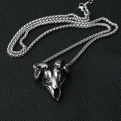 Biker Sheep Head Necklace