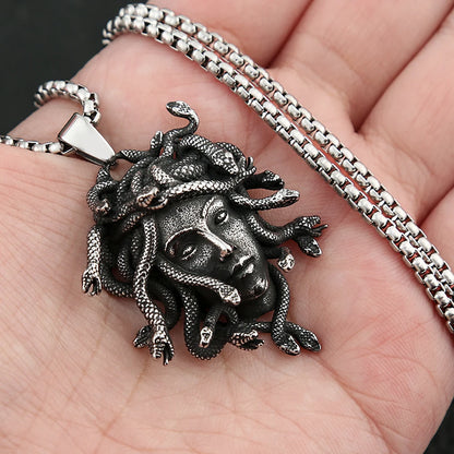 Medusa Snake Pendant Necklace