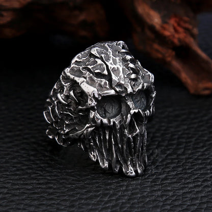 Black Satanic Skull Ring