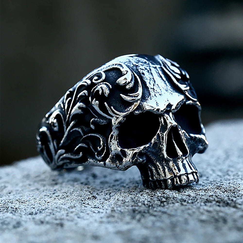 Vintage Gothic Skull Ring