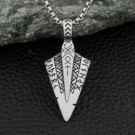 Viking Arrowhead Rune Necklace