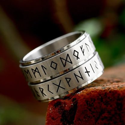 Double Viking Runes Ring