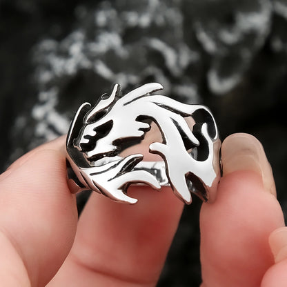 Fire Dragon Punk Ring