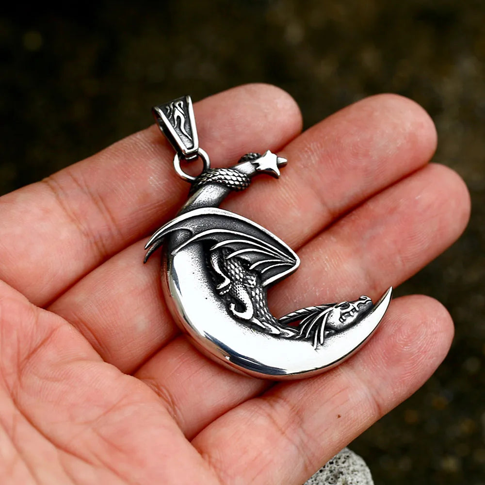 Sleeping Dragon Moon Necklace