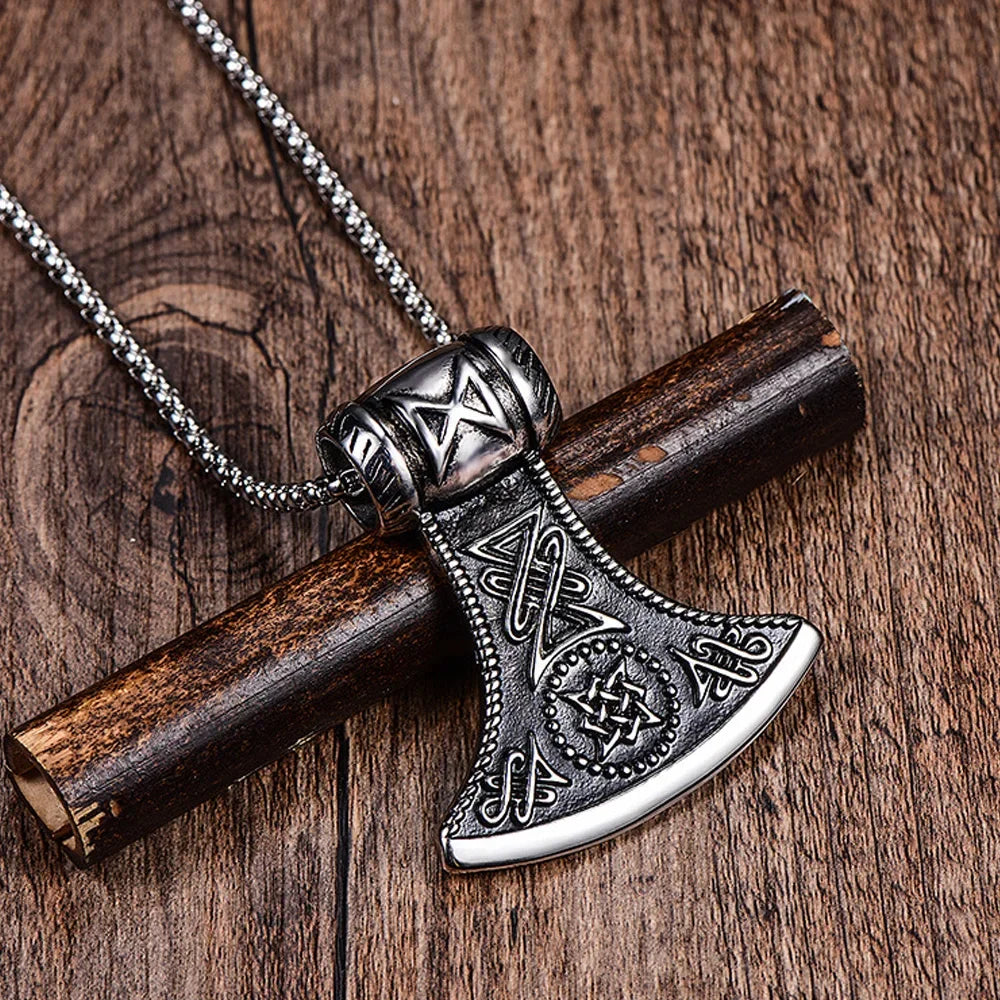 Viking Axe Celtic Necklace