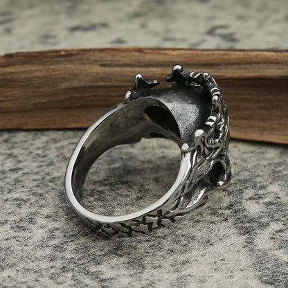 Gothic Crown Skull Ring