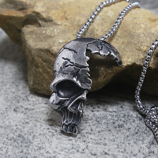 Vintage Skull Biker Necklace