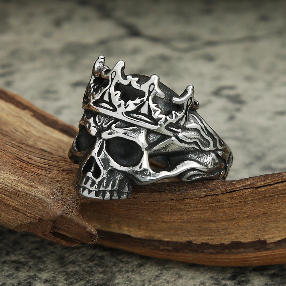 Gothic Crown Skull Ring