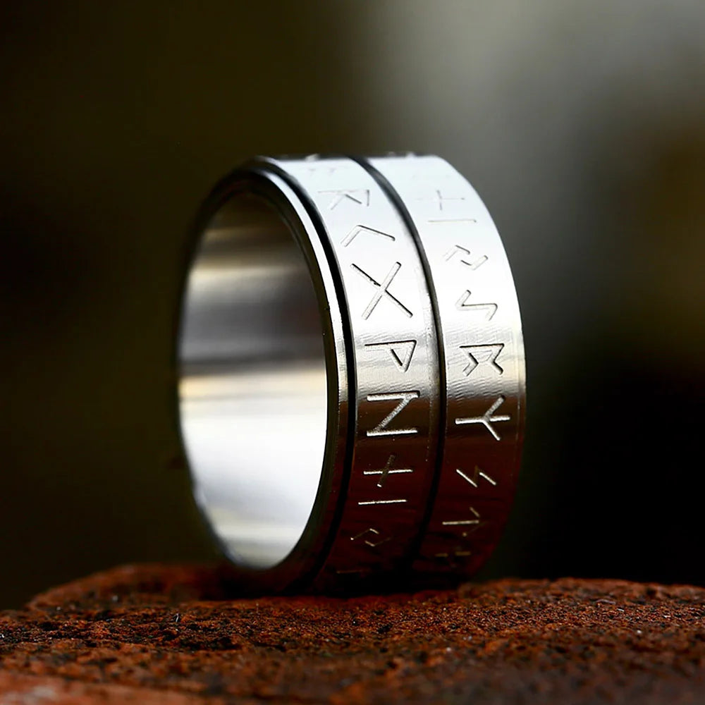 Double Viking Runes Ring