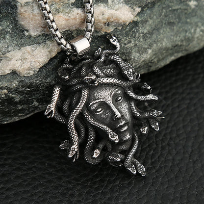 Medusa Snake Pendant Necklace