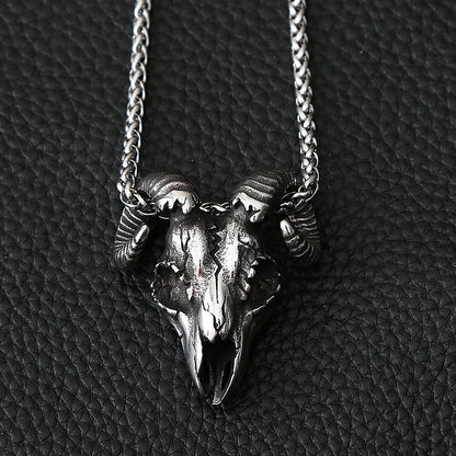 Biker Sheep Head Necklace