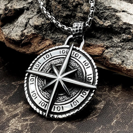 Voyager Viking Compass Necklace