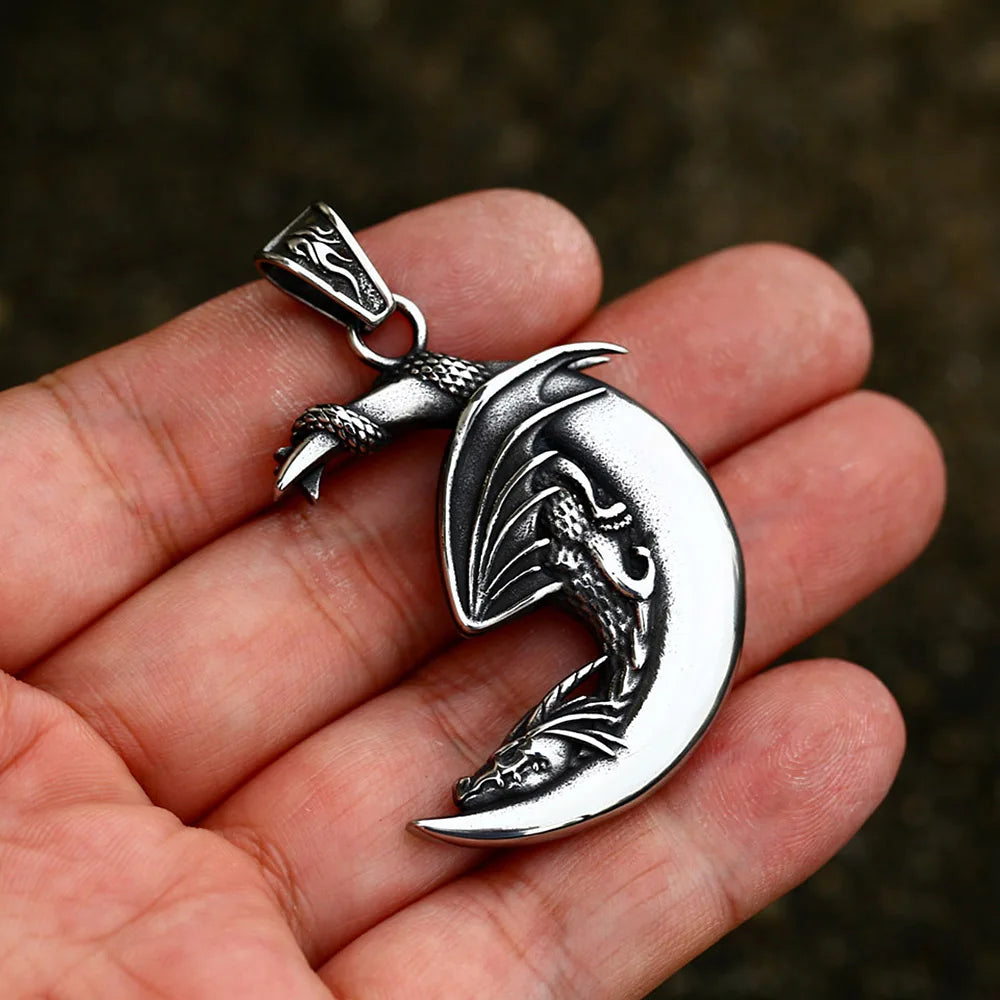 Sleeping Dragon Moon Necklace