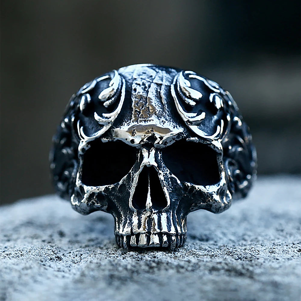 Vintage Gothic Skull Ring