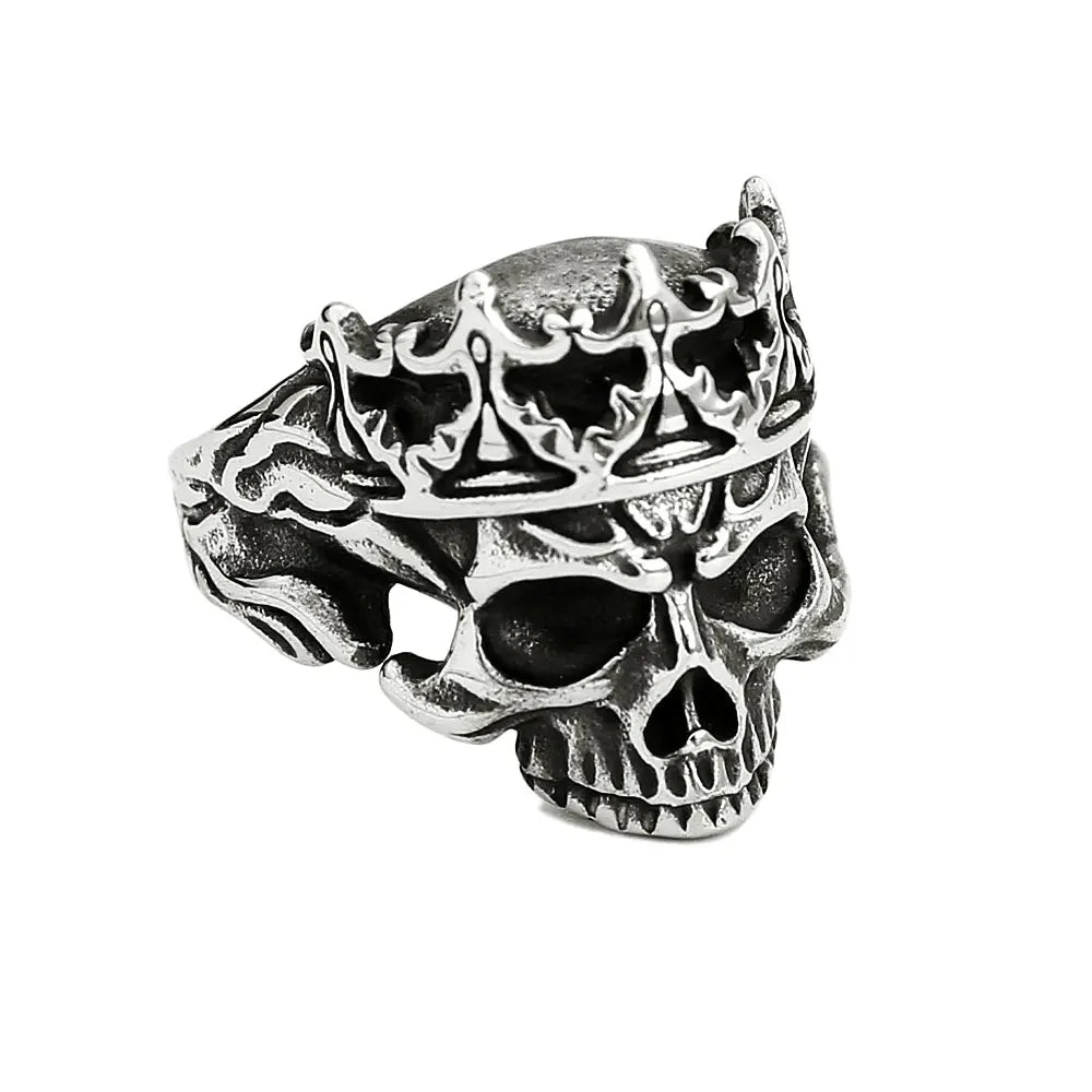 Gothic Crown Skull Ring