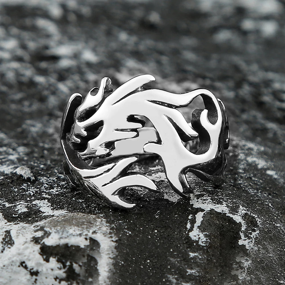 Fire Dragon Punk Ring