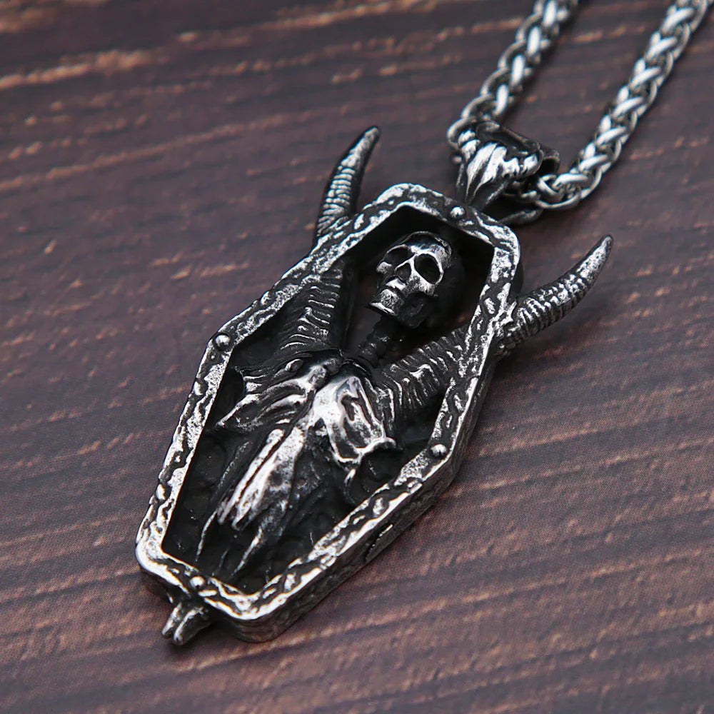 Lucifer Goat Skull Necklace