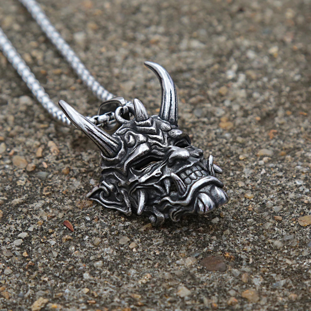 Mask Skull Pendant Necklace