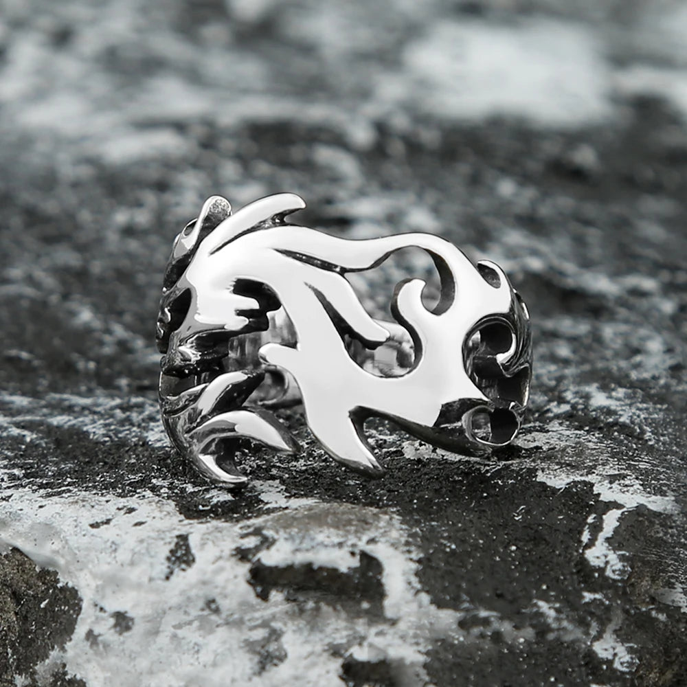 Fire Dragon Punk Ring