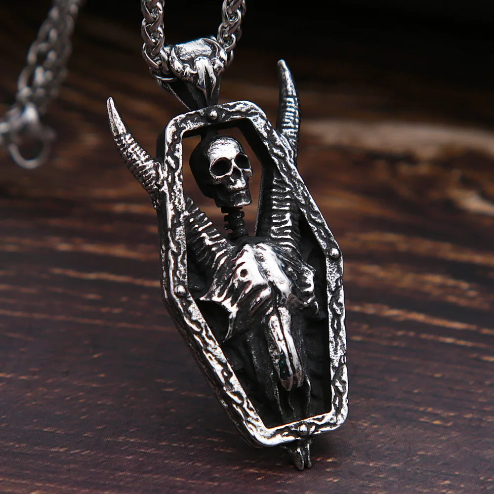 Lucifer Goat Skull Necklace