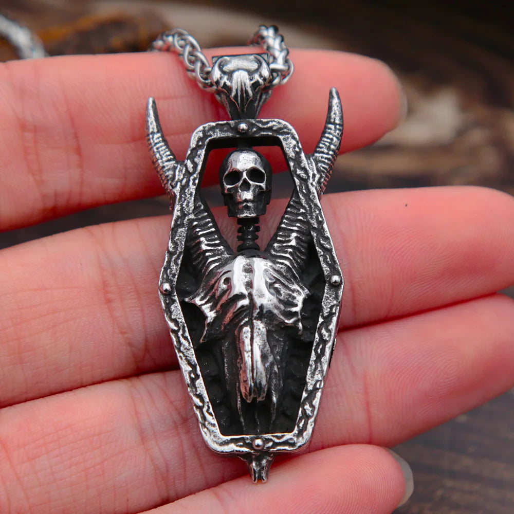 Lucifer Goat Skull Necklace