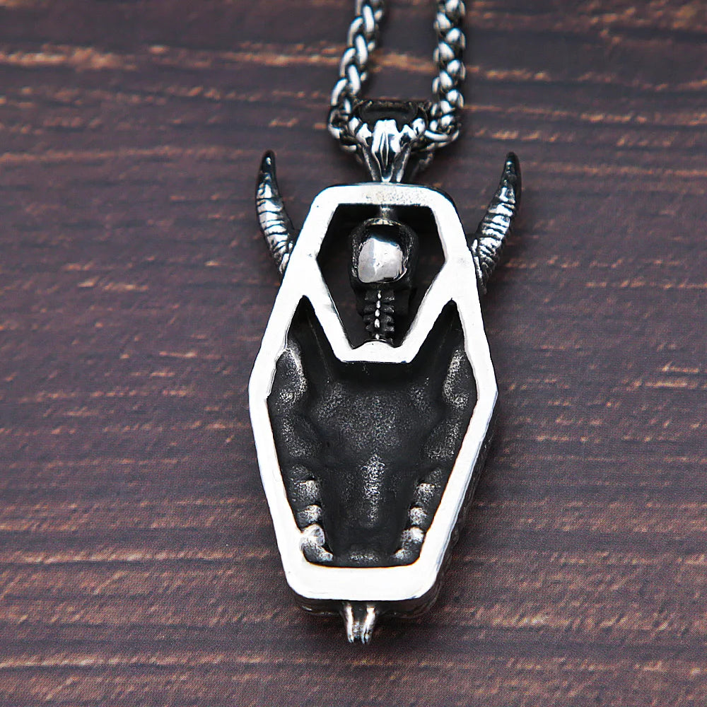 Lucifer Goat Skull Necklace