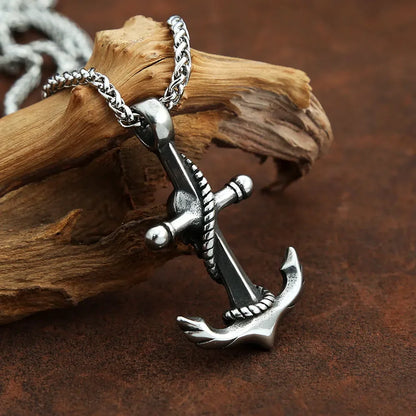 Pirate Anchor Skull Necklace