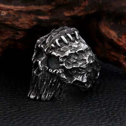 Black Satanic Skull Ring